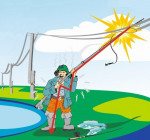 Осторожно: запрет рыбной ловли вблизи ЛЭП!