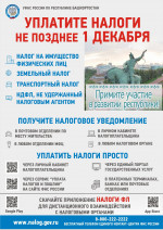 Срок уплаты имущественных налогов — не позднее 1 декабря 2021 года